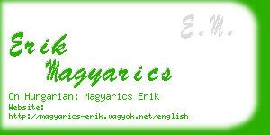 erik magyarics business card
